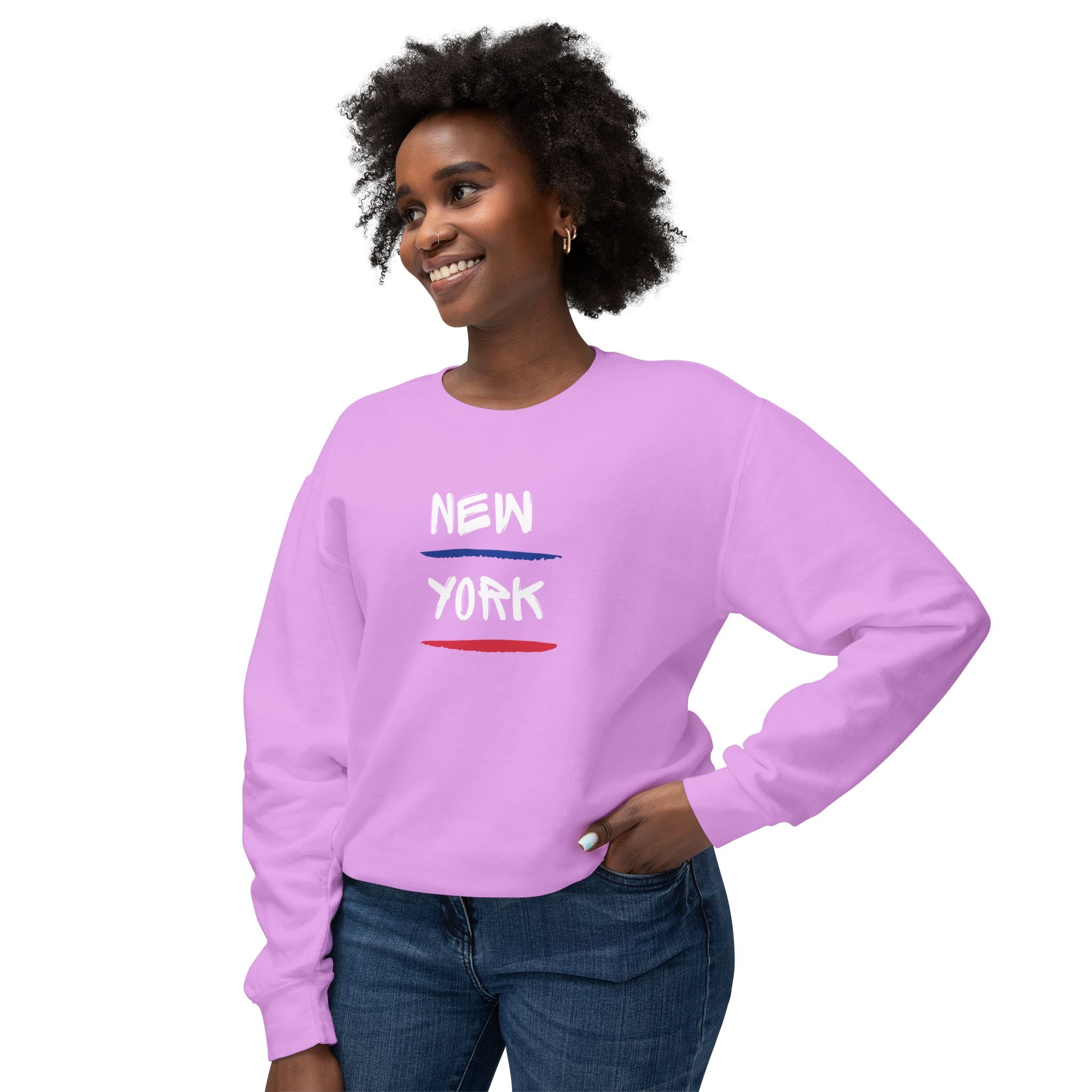 New York Stripe Lightweight Crewneck Sweatshirt