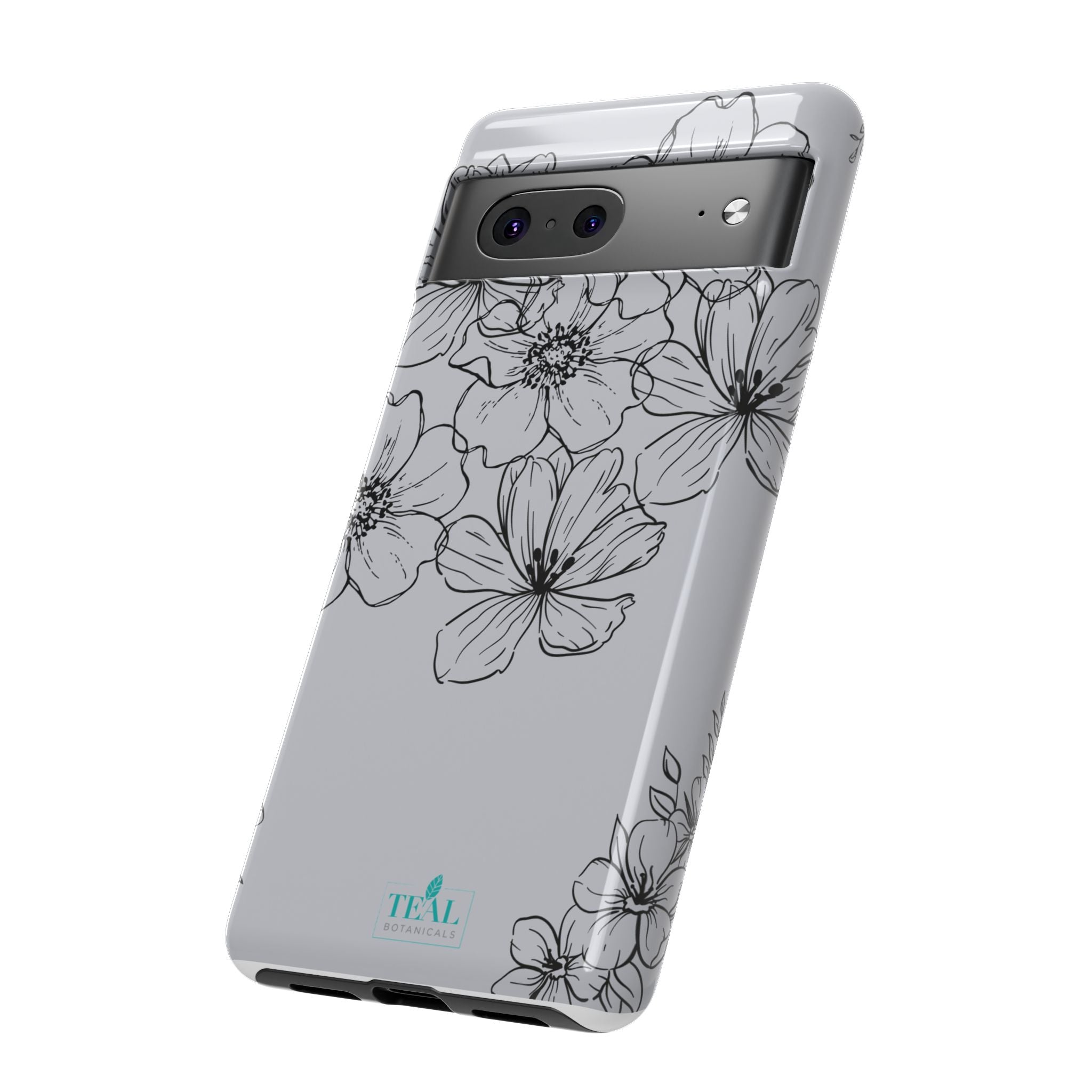 Flowers in Monochrome Phone Case Pink for Iphone and Android
