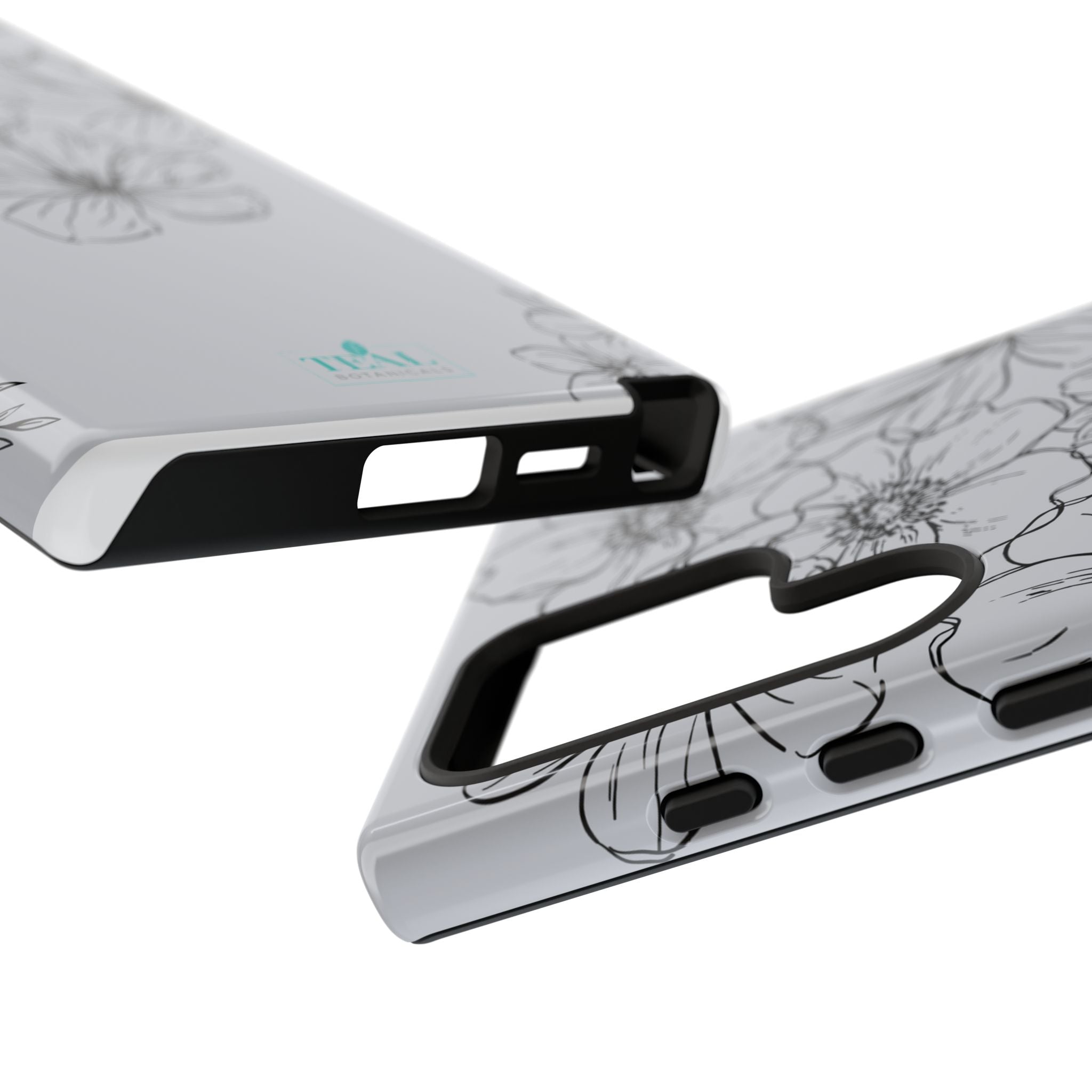 Flowers in Monochrome Phone Case Pink for Iphone and Android