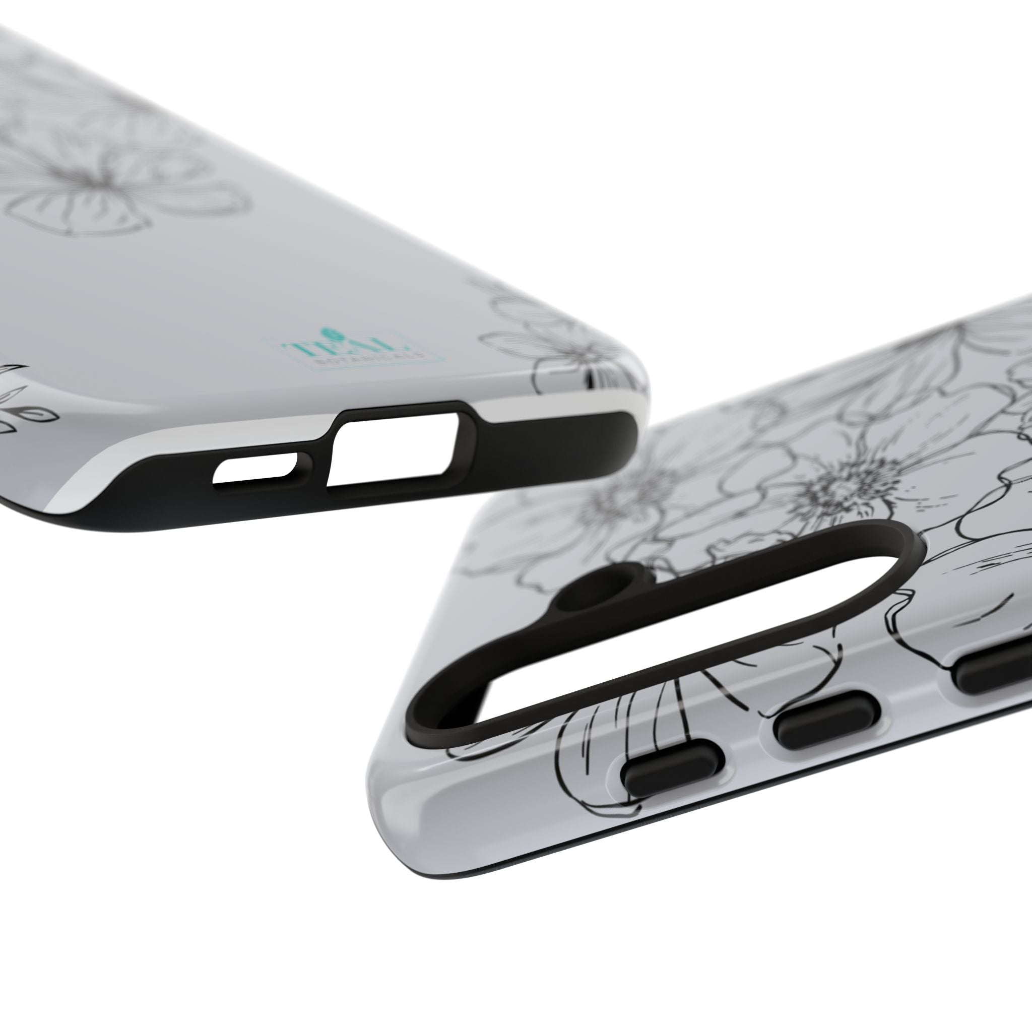 Flowers in Monochrome Phone Case Pink for Iphone and Android