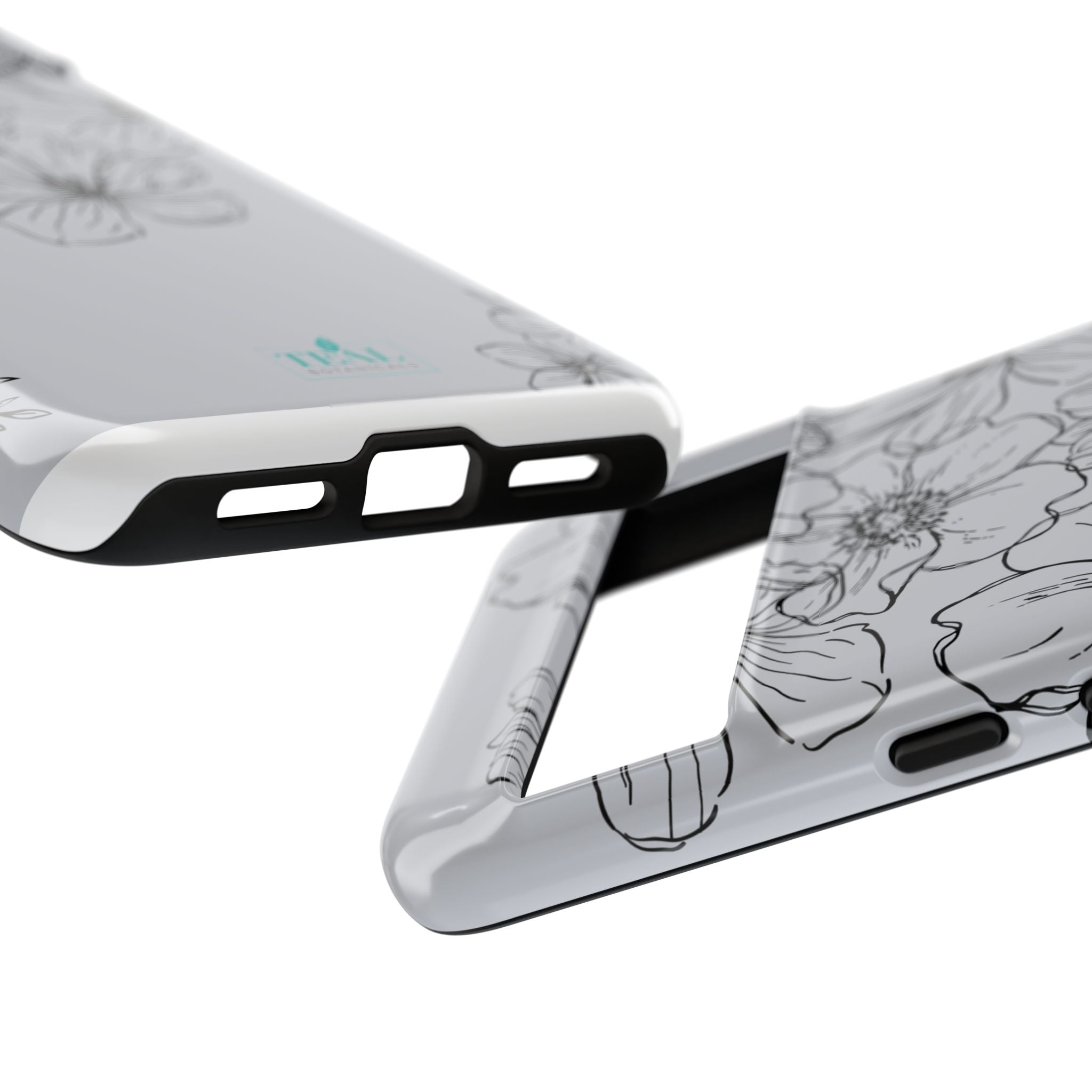 Flowers in Monochrome Phone Case Pink for Iphone and Android